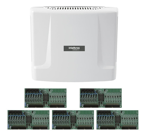 Kit Central Comunic 48 Intelbras + 5 Placas Desbalanceada