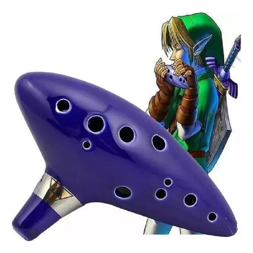 Ocarina 12 Hoyos Cerámica Clásica Mayor Alta Calidad Regalo