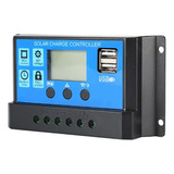 Panel Solar Controlador Pwm Lcd De Doble Salida Usb 12 V/24