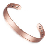 Pulseira Magnética Cobre Puro 100% Bracelete Unissex Lisa