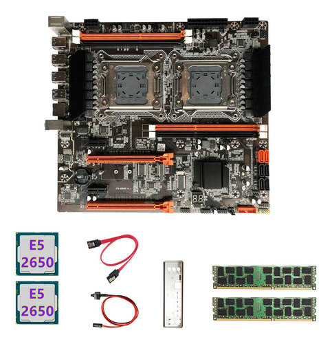 Placa Base De Doble Cpu X79+2 Cpu Xe5 2650+2 Ddr3 De 4 Gb A