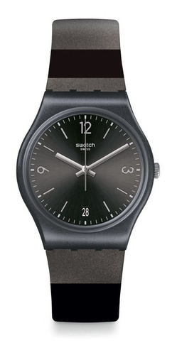 Reloj Swatch Blackeralda Gb430 Con Malla De Caucho