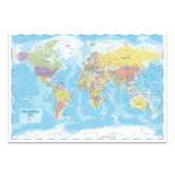 Mapa Mundial Hambli Para Pared, 37 X 26, Mapa Grande Del Mun