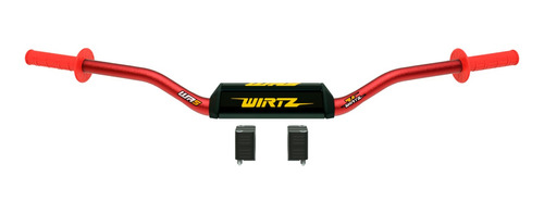 Manubrio Wirtz® Wr5 28mm Fatbar Motocross Enduro Tornado Xtz Crf Yzf Kxf + Puños Grip + Anclaje Adaptador 