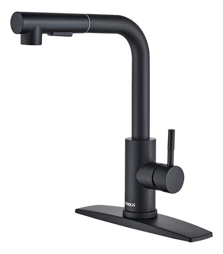 Grifo Mezclador Cocina Monomando Fregadero Flexible Negro