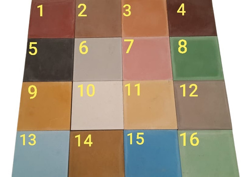 Mosaicos Calcareos Lisos De Colores De 20x20 Por Unidad 