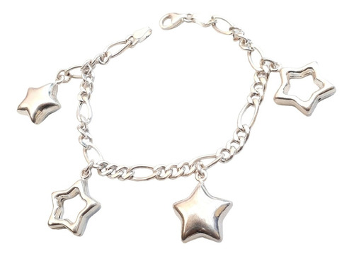 Pulsera Plata 925 Estrellas Italiana Ppl271 Lucio