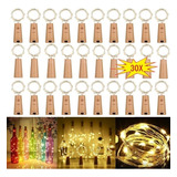 Botella De Vino Con 15 Luces Led, 0,75 M Con Corcho, 30 Piez