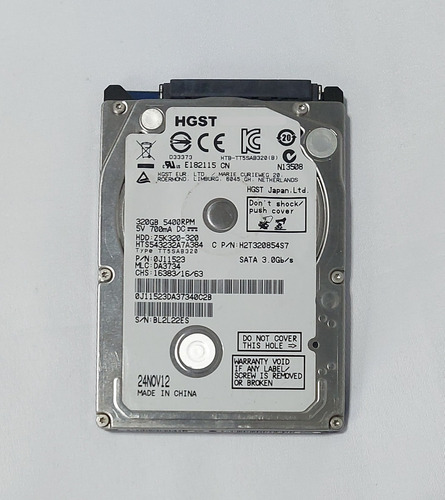 Hd Hgst Z5k320 320gb Para Notebook