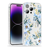 Funda Scorpify Para iPhone 15 Pro 6.1 / Flores Azules