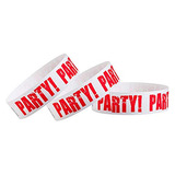 Pulseras De Tyvek Rojas Fiestas, Paquete De 500, ¾  X ...