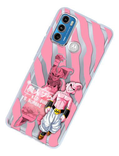 Funda Para Motorola Dragon Ball Z Kid Buu Con Tu Nombre