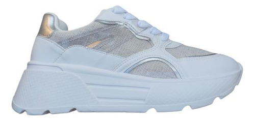 Tenis Vizzano Feminino Plataforma Chunky Natural/branco