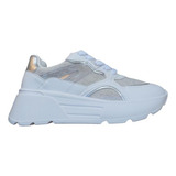 Tenis Vizzano Feminino Plataforma Chunky Natural/branco