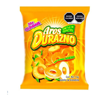 Gomitas Aros De Durazno MR GUMMIE 1kg Libre De Lactosa | MercadoLibre
