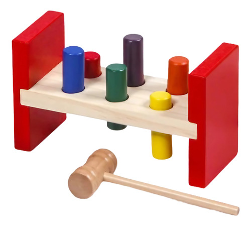 Juguete Madera Caja Martillo Didactico Motricidad Montessori