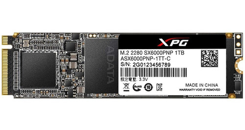 Unidad De Estado Solido Ssd Adata Xpg Sx6000 1tb M.2 2280 Pc