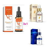 Trio Serum Vc Acido Hialuromico Arroz Ant-acne Aclara