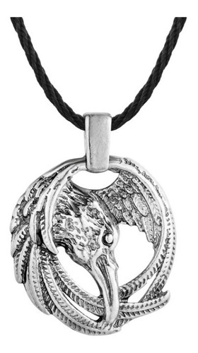 Collar Vikingo Nordico Cuervo Odín Amuleto Talisman Hombre