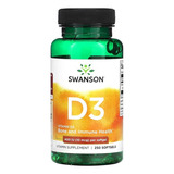 Vitamina D3 400iu (10mcg) 250 Capsulas Swanson