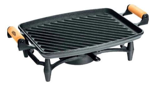 Réchaud 2 Mil Grill 33 X 25 Cm Alça Madeira Panela Mineira