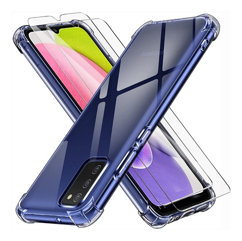 Funda Case Tpu Silicona Transparente Para Samsung + 2 Micas