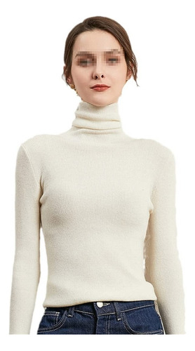 Sueter De Mujer Moda Sweater Dama Cuello Alto Abrigo