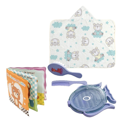 Acessórios De Bebê Para Banho Kit 5 Peças Menino Menina