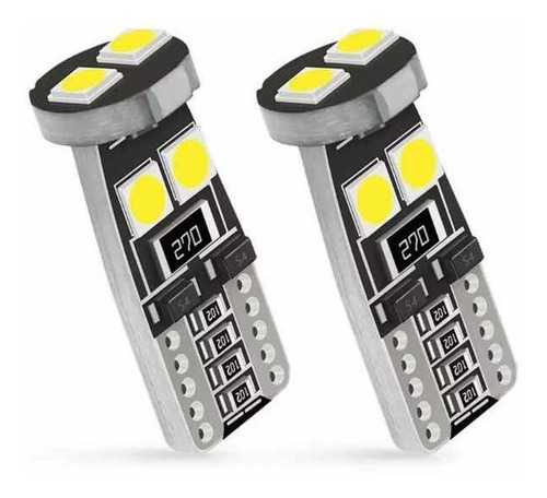 2x Foco Pellizco T10 W5w 6 Led Smd 12v Autos Camionetas Moto