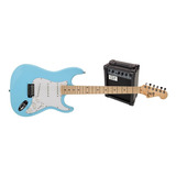 Pack Guitarra Stratocaster Y Amplificador Creep Completo Dbl