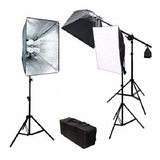 Kit Iluminacion De Estudio Fotografico 3 Softbox 2000w