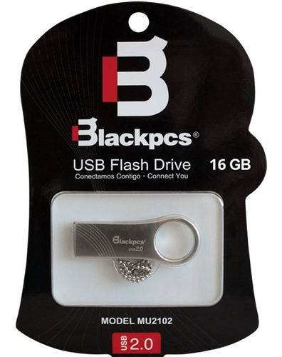 Memoria Usb 16gb Metálica Plata Blackpcs 2102 Mu2102s-16