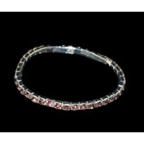 Linda Pulseira Bracelete Prateada Strass Marsala Festa Luxo