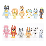 Juguete Bluey Familia Amigos Figuras Coleccionable Set 12 Un