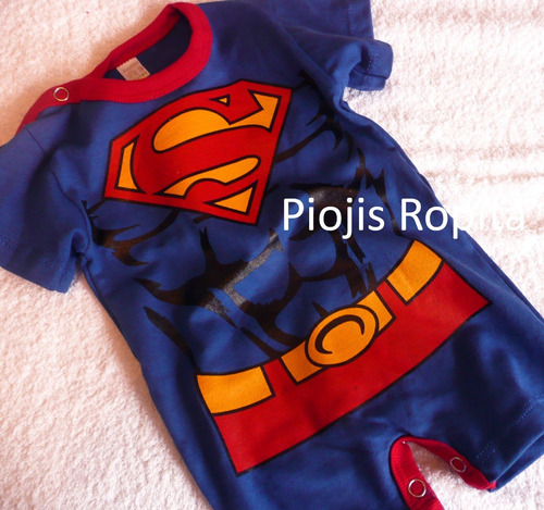 Disfraz Bebe Enterito Body Superheroe Premium Verano Algodon