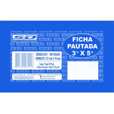 Ficha Pautada 3x5 Pacote Com 100 Folhas