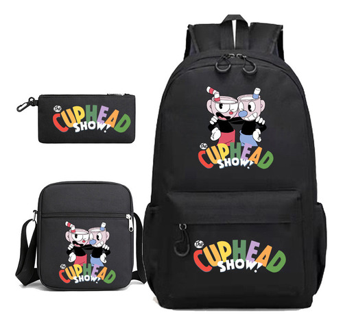 2024 ¡conjunto De Mochilas Escolares Cuphead De 3 Piezas!