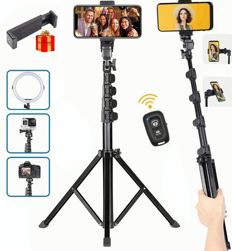Trípode Selfie Stick 3en1 Bluetooth Control Remoto 160cm