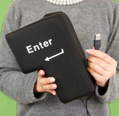 Almofada Usb Big Enter Key Anti-stress Relief Pronta Entrega