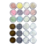 24 Glitter Encapsulado Flocado Pedrarias Caviar Strass Unhas