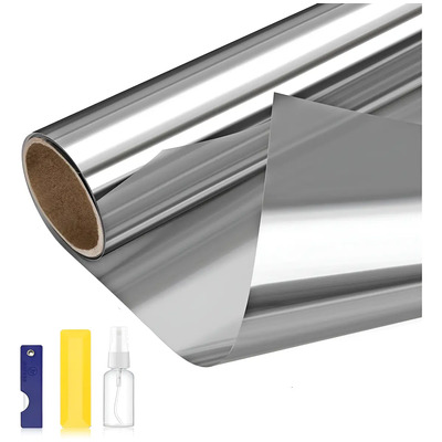 Película Espejo Kimwood 50x1000cm Antirayas Uv Privacidad Aluminio Vidrio Polarizada Plata Negro Protector Solar,vinil Para Ventanas Pelicula Espejo Privacidad Incluye Kit Instalación | MercadoLibre