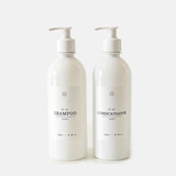 Kit Banheiro 2pçs Frascos Branco Shampoo Cond 500ml Luxo