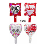 Pack 10 Globos Metálicos 23 Cm Día De La Madre Sin Varillas