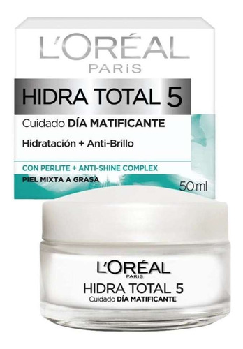Crema Facial L'oréal Paris Hidra Total 5 Matificante 50 Ml