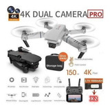Câmera Drone E88 Portátil De Alta Definição 4k Com 2 Bateria