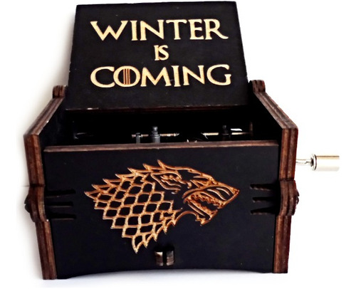 Caja Musical Game Of Thrones Jon Snow Stark Metal Grabada 
