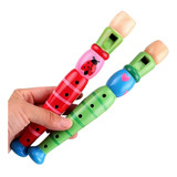 Flauta Doce Musica Infantil De Madeira Menina Menino Color