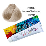 Kit Tintura Tróia Hair  Profissional Troia Colors Tom #9.1 Louro Muito Claro Cinza Para Cabelo