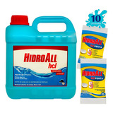 Algicida Choque Hidroall 5l + 10 Pastilhas Hcl Penta Piscina