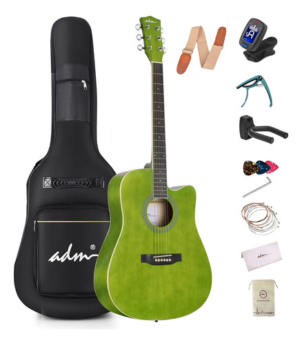 Adm Guitarra Acústica Para Adultos Principiantes, 41 Pulga.